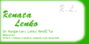 renata lenko business card